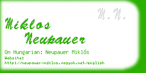 miklos neupauer business card